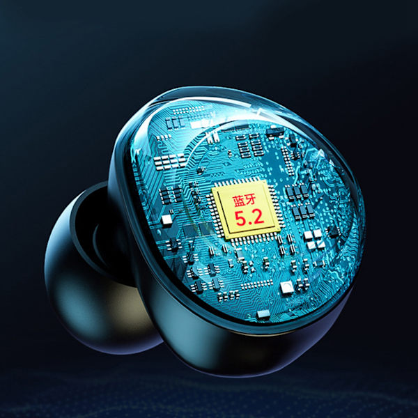 Trådlösa hörlurar Binaural In Ear Low Latency ABS Bluetooth 5.0 Version Headset för underhållning Telefonsamtal Svart