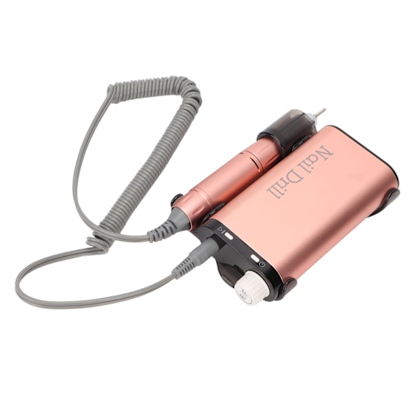 Nagelslipmaskin Kraftfull 4000mAh Långvarig LED-skärm Hastighet Justerbar Uppladdningsbara Nail Art verktyg Rose Gold