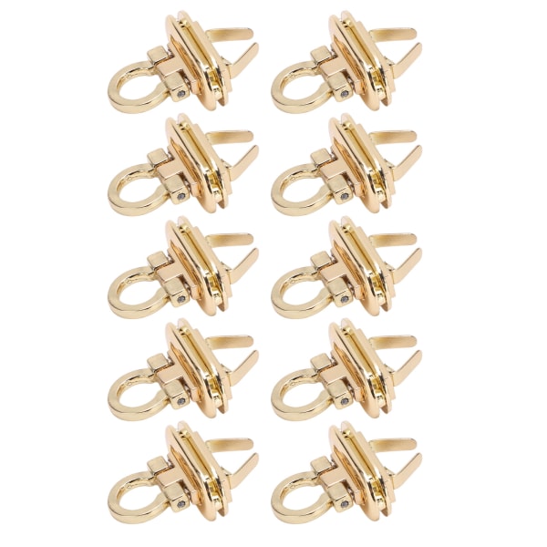 10 stk Turn Lock Solid Slitesterk legeringsmateriale Bred Klassisk stil Vrilåsfeste for Veske Veske Håndveske DIY