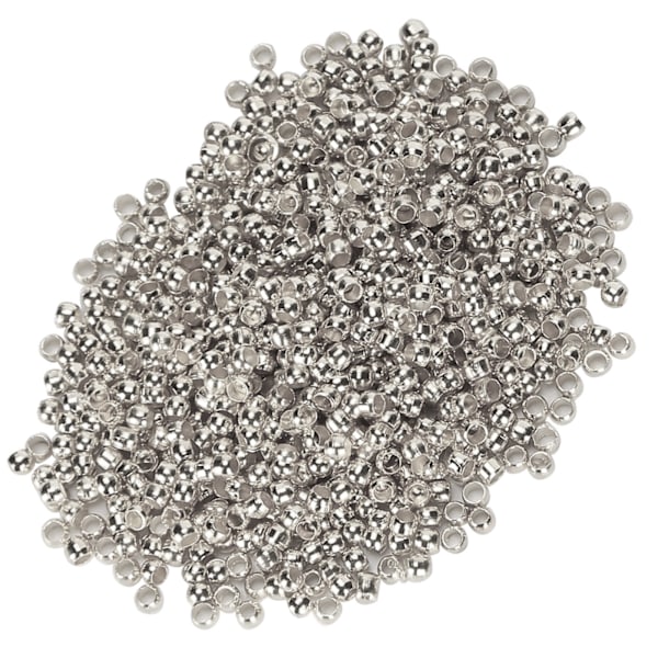 500 st Crimp Beads Runda Distanslösa Stopp Terminators Tips för Halsband Armband DIYSilver