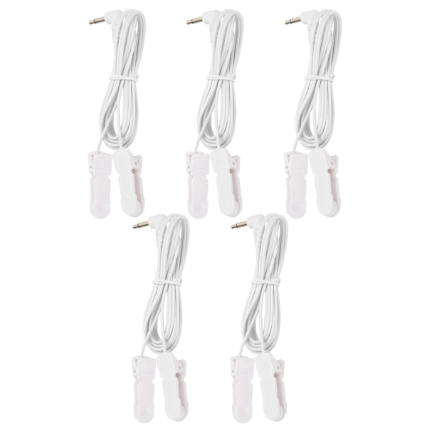 5 stk/pose 3,5 mm Øreclips Elektrode Blyledninger Kabel til TENS Unit Fysioterapimaskine