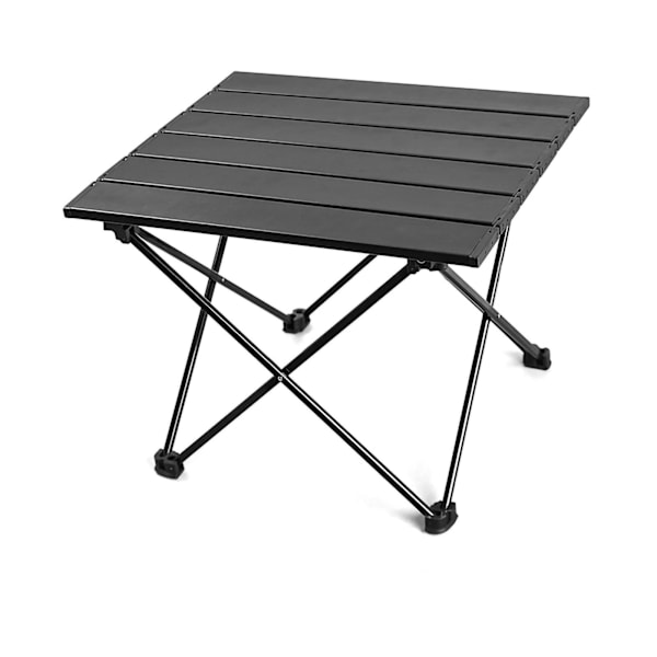 Udendørs Camping Bærbar Sammenklappelig Bord Aluminiumlegering Camping BBQ Gadeboder Sidebord Sort S