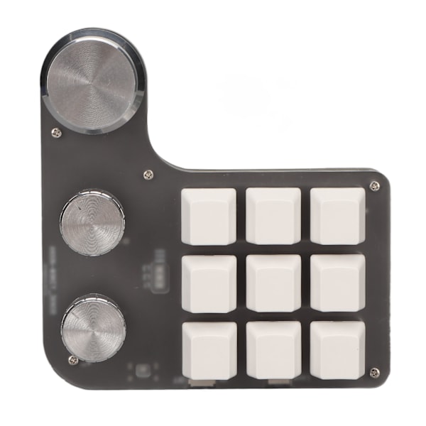Mini brugerdefineret tastatur 9 taster 3 knapper programmerbar RGB-baggrundsbelyst programmering makrotastatur til computerspilsoftware hvid
