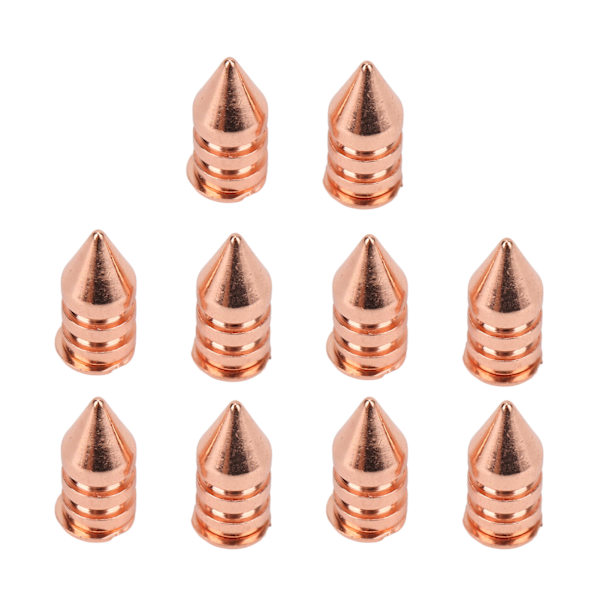 Vaatteet Piikkarit Ruusukulta Kaksikerroksiset kuusikulmio messinkikartio piikit Tee itse käsintehty punk-tyylinen piikkiniitit kenkiin Pakkaus 7x15MM