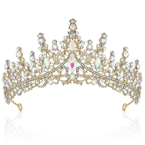 Luksuriøs Crystal Diamond Bridal Crown pandebånd - Elegant brudekjole tilbehør