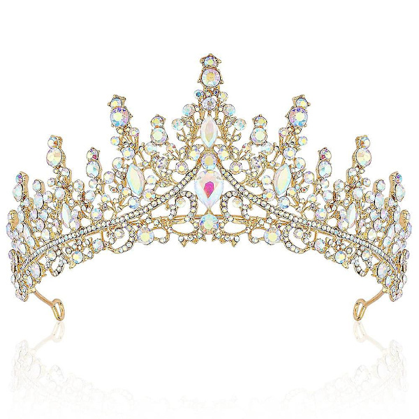 Luksuriøs Crystal Diamond Bridal Crown pandebånd - Elegant brudekjole tilbehør