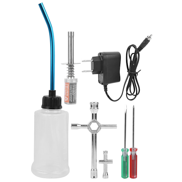 Modelldrivstoff bilstartsett pluggtenner for HSP 80141 1/8 1/10 fjernkontrollkjøretøy 110‑240VUS plugg