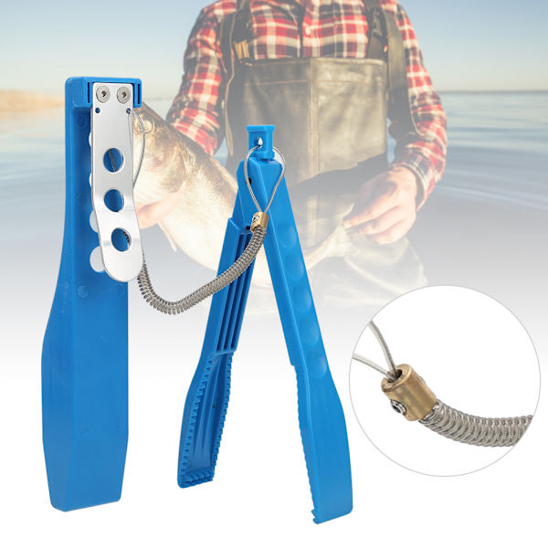 Multifunktionell Fish Grip Controller Klämhållare med cover Portabelt fiskeverktyg Blå