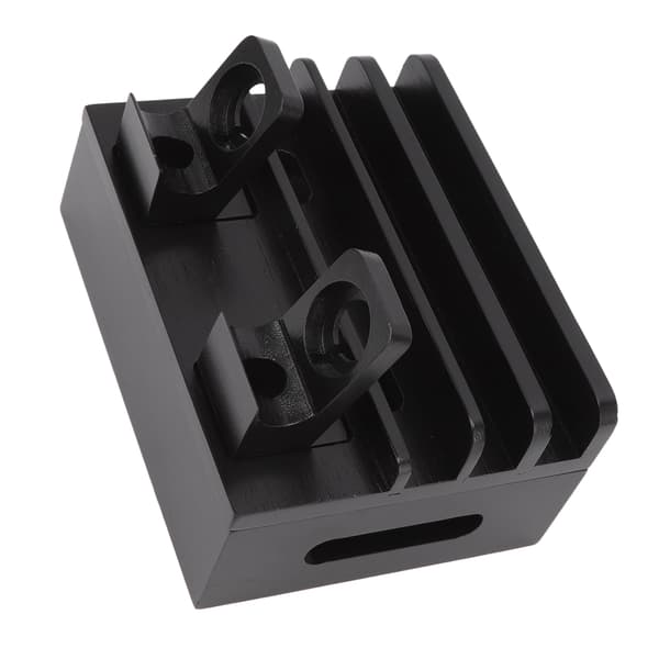 Bambus ladestation multifunktionel 5-ports ladestation til telefoner, tablets, ure, elektronik, sort