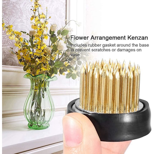 Rund Blomhållare Arrangemang Blompigg Blomfixeringsdekoration Arrangeringsverktyg Blomsterarrangemang med Gummitätning Högkvalitativ Blomhållare (3.5c