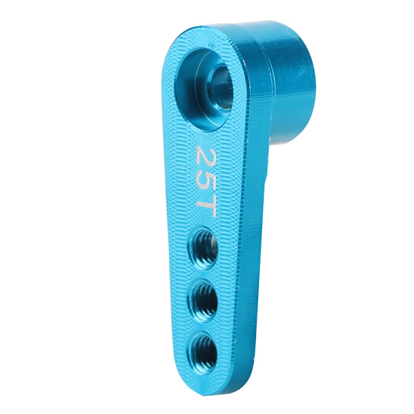 Alumiiniseos RC ohjaustehostimen puolivarsi sarvi 28,5 mm 25T HSP 1/10 kuorma-autoon (sininen)