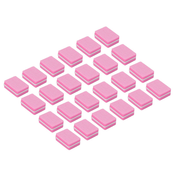 30st Mini Nail Buffer Professionell Bärbar Hemsalong Nagelputsning Slipblock Manikyr ToolPink