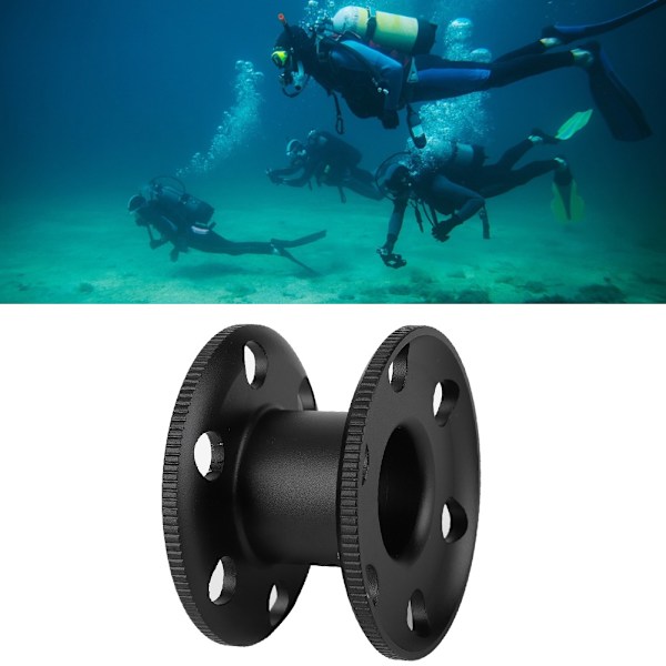 Aluminiumlegering Scuba Diving Fingerspole Reel Dykker Undervanns Snorkling Tilbehør (Svart)