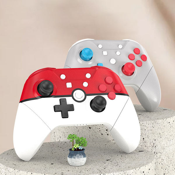 Bluetooth Gamepad NFC Somatosensorisk Dobbelt Motor Vibration Trådløs Game Controller med 3D Joystick til Switch Elfball