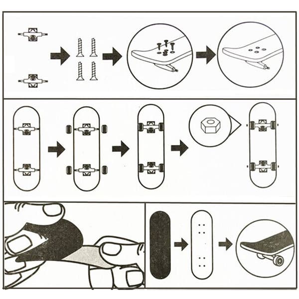 Mini Fingerboard Profesjonell Fingers Skateboard Lønnetre DIY Montering Skate Boarding Leketøy Julegave Til Barn