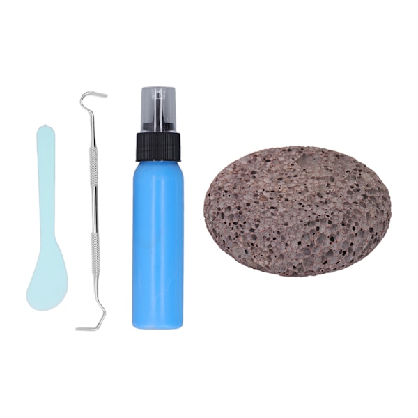 Pluk sten kit latex polstring flad rund sten DIY afslappende lindring pluk sten legetøj til voksne teenagere børn blå latex