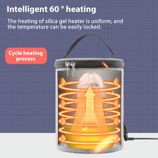 Kätevä vauvan tuttipullon lämmitinlaukku Ruokalämmitin Lämpötilanäyttö Automatka Vauvanruokapussi Maitopullon lämmitinlaukku