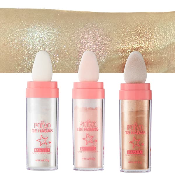 Highlighterpuder Glitter Högglans Sparkle Powder Makeup Kosmetika Highlight för Ansikte Kropp