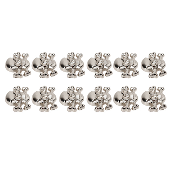 50 set skalle nitar gotisk stil vacker fashionabla DIY nittillbehör för att göra skor bälten silver