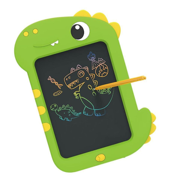 9 tommers LCD skrivetavle - Fargerik tegnebrett for barn, pedagogisk leketøy for småbarn - Dinosaurtema