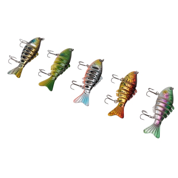 5 st 15 g 9,5 cm Multi Jointed Fiske Lure Bärbar Segment Livslik Swimbait för Färskvatten Saltvatten