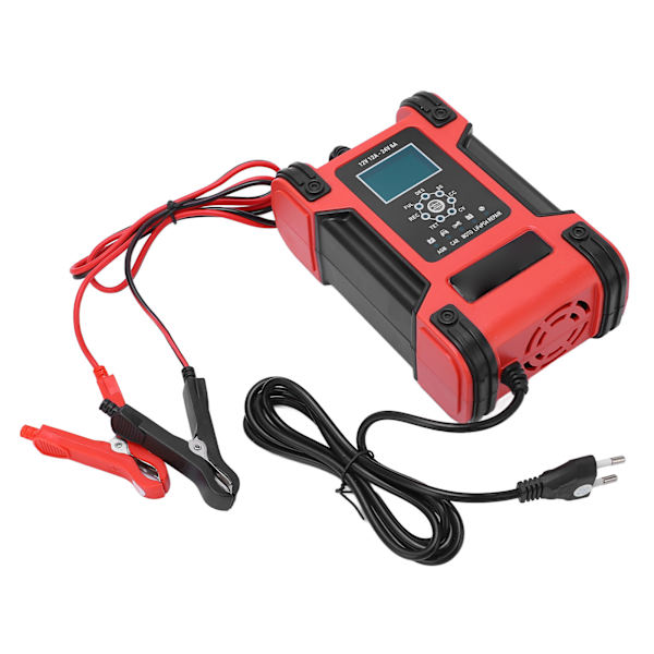 7-stegs smart batteriladdare automatisk batteriladdare polaritetsskydd AC100‑240V EU-kontakt