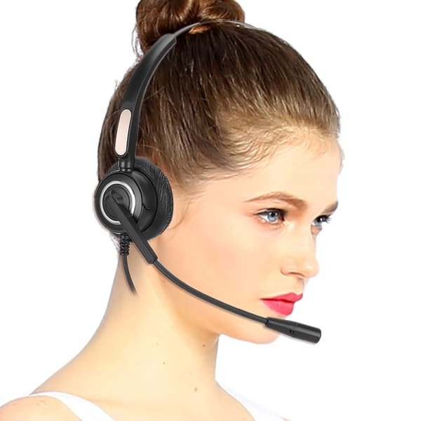 510D USB Computer Øretelefon Service Telefonoperatør Headset Justerbart Komfortabelt Kommunikations Headphone