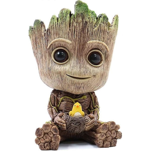 2025 Lämplig Planteringskruka, Baby Groot Fågelbo-Modell Suckulent Planteringskruka Söt Grön Växtkruka Groot Blomkruka