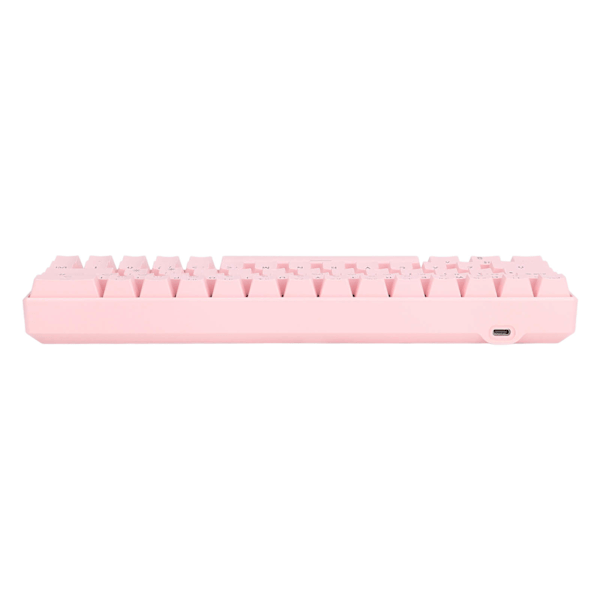 3 tilstande trådløst mekanisk tastatur N Key Rollover 64 taster RGB 2.4G trådløs Type C kablet pink mekanisk tastatur brun switch