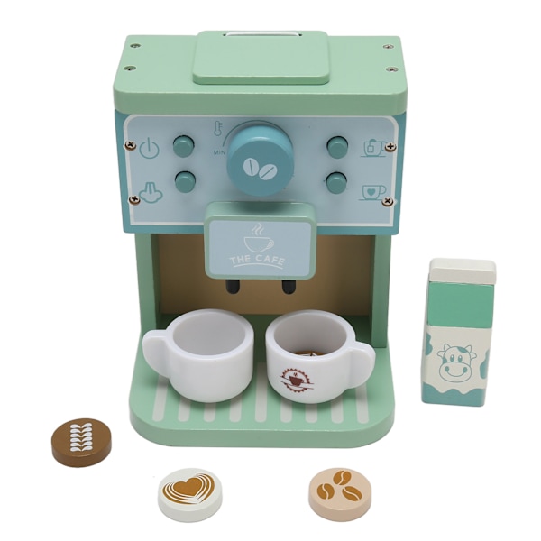 Leksak Kaffe Maskin Uppmuntrar Fantasifull Lek Övning Händer På Färdigheter Trä Kaffe Leksak för Flickor Pojkar