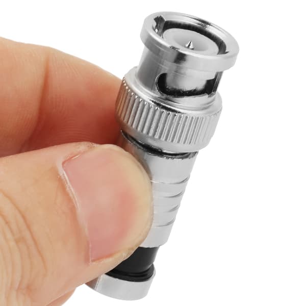 10st BNC Kompression Hankontakt FR Koaxial Q9 Adapter för RG59 CCTV-system
