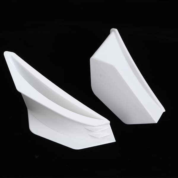 Motorcykel Aerodynamiska Winglets Spoiler Vinge Universal Modifieringstillbehör Vit