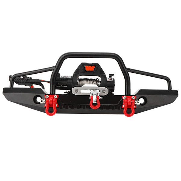 Metall främre stötfångare med 2LED ljus vinsch fjärrkontroll Passar för TRX4 SCX10 RC bil