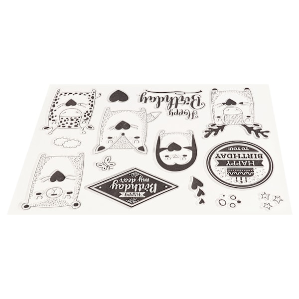 Klar silikonforsegling utsøkt pregemal for papir kortfremstilling dekorasjon DIY Scrapbooking Animal