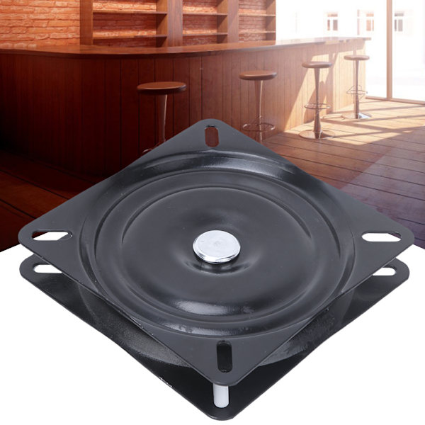 Svart metall jern platespiller kontorrekvisita roterende displaybase 150 x 2mm for håndverk