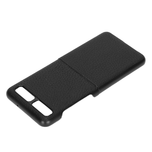 Läderfodral för Samsung Galaxy Z Flip, skyddande skal, reptåligt, svart, typ 1