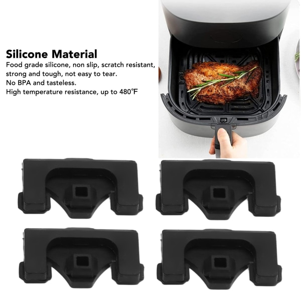 8-pack silikonstøtfanger for frityrerstatning Silikonstøtfangerdeler for frityrkoker Silikonplater for instant swirl 6 Quart