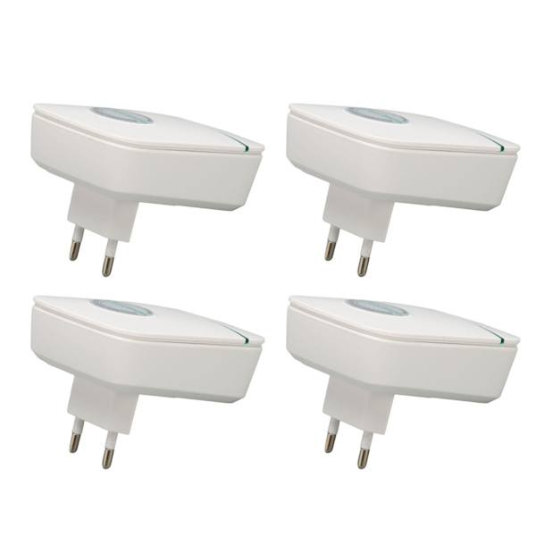 4 STK Power Saver Intelligent flammehæmmende lavt forbrug el-spareboks til hjemmet 90‑240V EU-stik