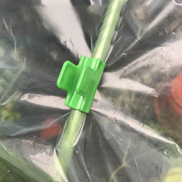 24 st växthusfilmklämmor i plast, trädgårdsklämmor, växthustillbehör för 11 mm rör