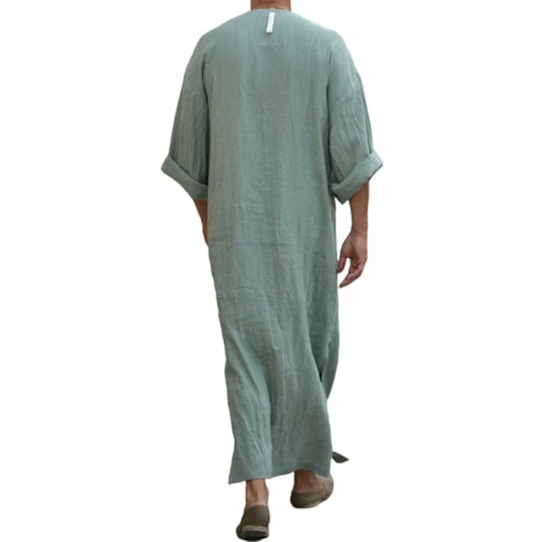 Arabisk muslimsk lång grön Thobe Kaftan Robe