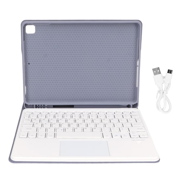 Tablettastatur Trackpad Magnetisk Auto Sleep Kickstand Blyantholder Trådløst tastatur til IOS Tablet Pro 9.7in Air 2 Lilla