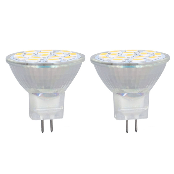 2st glödlampa LED MR11 12V 3W Keramisk bas Ultraviolett fri synskyddslampa för sovrum Vardagsrum Vitt ljus 6000K