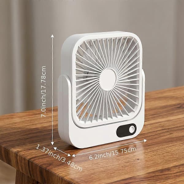 Genopladelig magnetisk ventilator 5000mAh, 5-trins lydsvag bærbar rejseventilator godkendt til krydstogtskibe med digitalt display Black