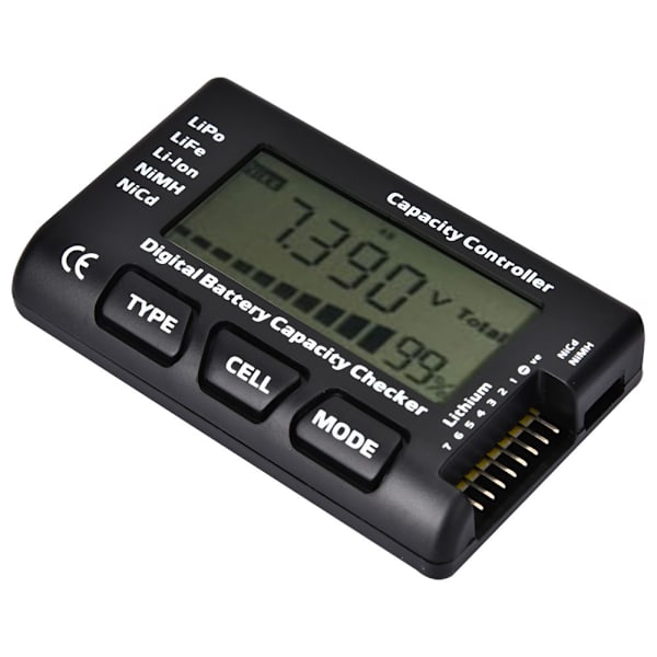 G.T.Power 2-7S Bærbar Digital Batterikapacitetstester Måler Controller Tester til RC