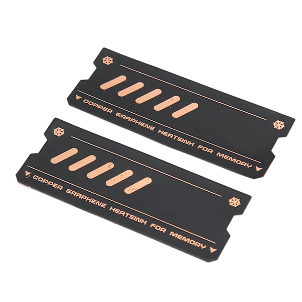 Hukommelseskøling køleplade grafen Hurtig ledning Stabil Holdbar kobber køleplade til DDR4 DDR5 Laptop Hukommelse 2 stk.
