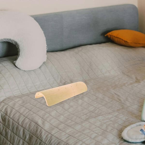 Handgjord beige nackkudde i bambu för spa, andningsbart nackstöd