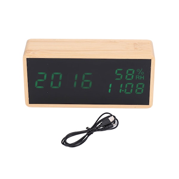 Alarm Clock Electronic Clock Temperature Humidity LED Digital Clock Sound Control Alarm Clock