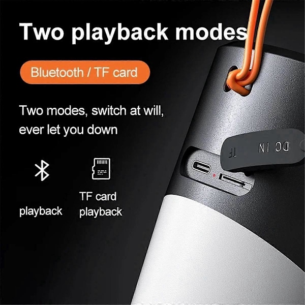 Utomhus Subwoofer Bluetooth Högtalare IPX5 Vattentät Grön