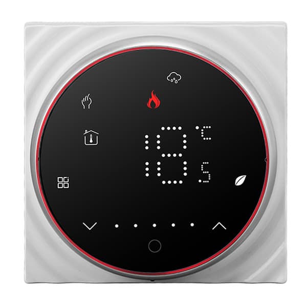 Smart Termostat 1 Vecka Programmerbar LED-Display Infälld Rektangulär Bas Digital Termostat AC95‑240V för Pannvärmesystem Svart
