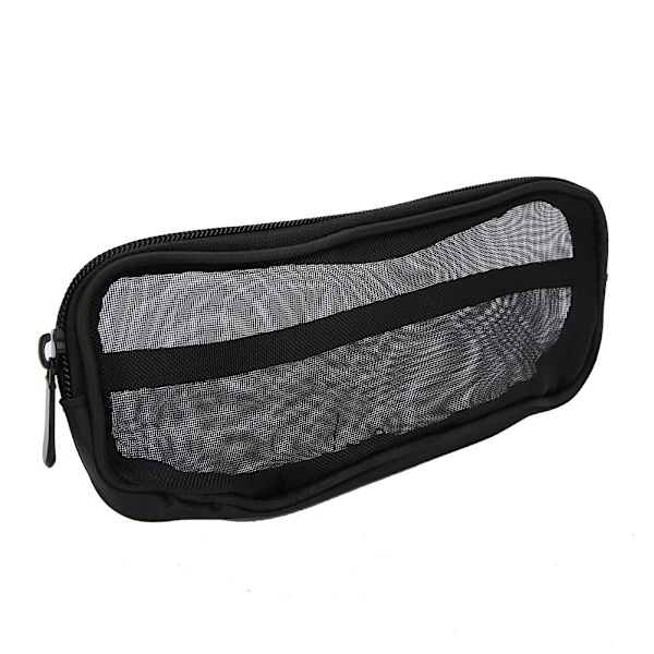 Sminkborstar Case Bärbar Nylon Dragkedja Sminkborstar Väska Kosmetika Borstar Set Väska Svart